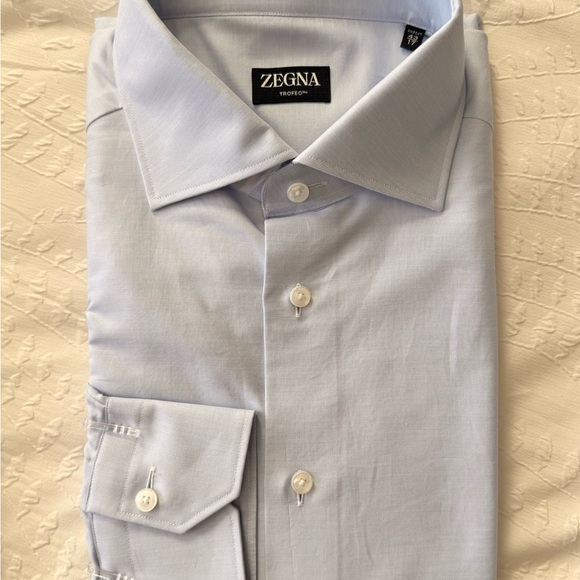 New with tags Ermenegildo Zegna Men's Light Blue Shirt - Picture 1 of 3